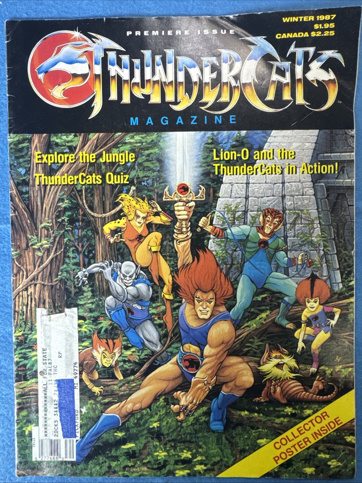 WELSH - THUNDERCATS MAGAZINE - JANUARY 1987 #1 - POSTER ATTACHED