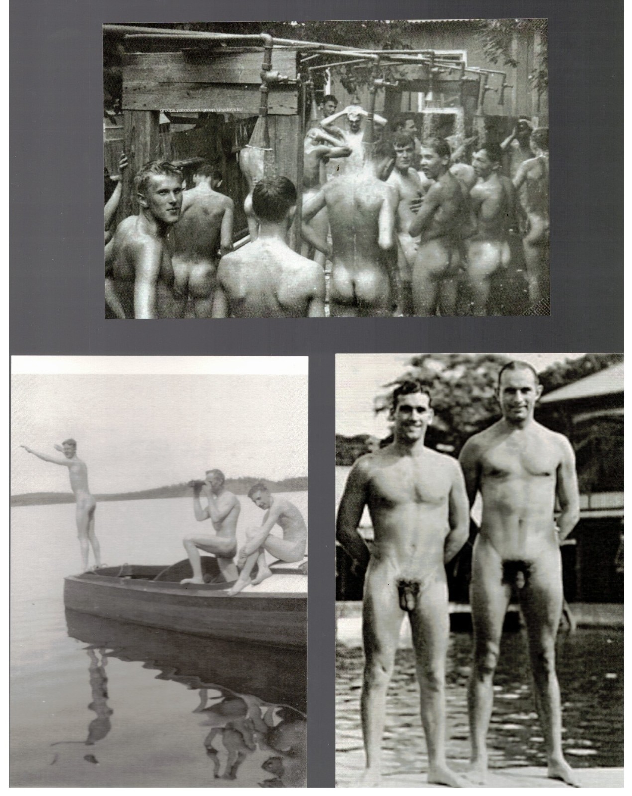 Lot / POSTCARD Prints / Vintage Men / Pool + Lake + Shower / As is Lot / POSTCARD Prints / Vintage Men / Pool + Lake + Shower / As is