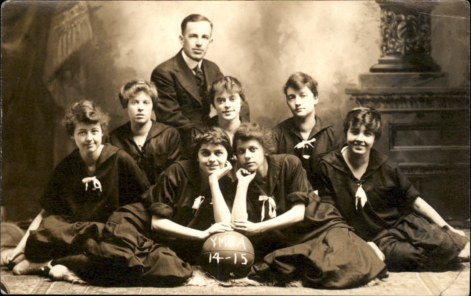 Tyrone PA YMCA Girls Basketball Team c1910s Real Photo Vintage Postcard bhn Tyrone PA YMCA Girls Basketball Team c1910s Real Photo Vintage Postcard bhn