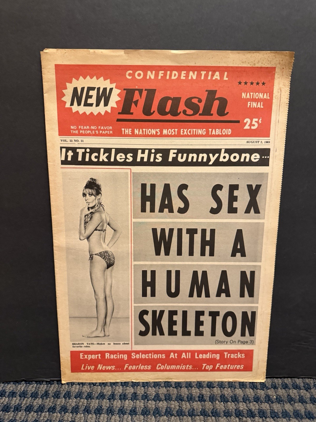 1969 August 2nd Confidential Flash NewsPaper, Sharon Tate (VRN10G) 1969 August 2nd Confidential Flash NewsPaper, Sharon Tate (VRN10G)