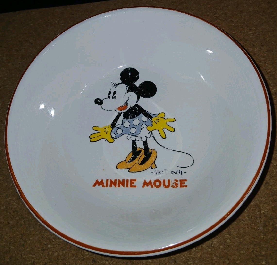 Vintage 1930’s -Walt Disney- Minnie Mouse Vintage Patriot China Bowl**READ** Vintage 1930’s -Walt Disney- Minnie Mouse Vintage Patriot China Bowl**READ**