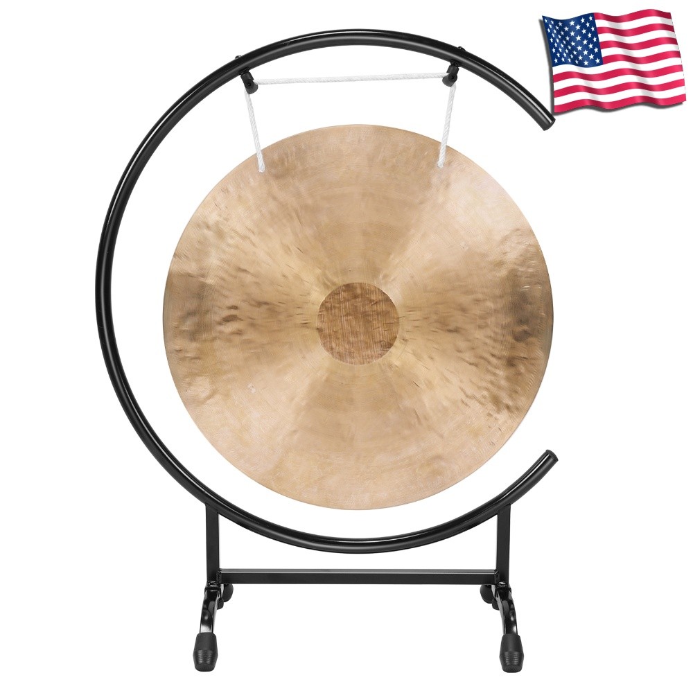 18 Inch Chinese Gongs with C Stand & Mallet Percussion Instrument for Home Decor 18 Inch Chinese Gongs with C Stand & Mallet Percussion Instrument for Home Decor