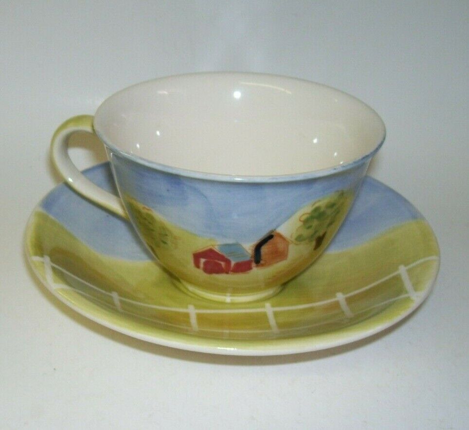 The Homestead Cup and Saucer Farming by Herman Dodge & Son