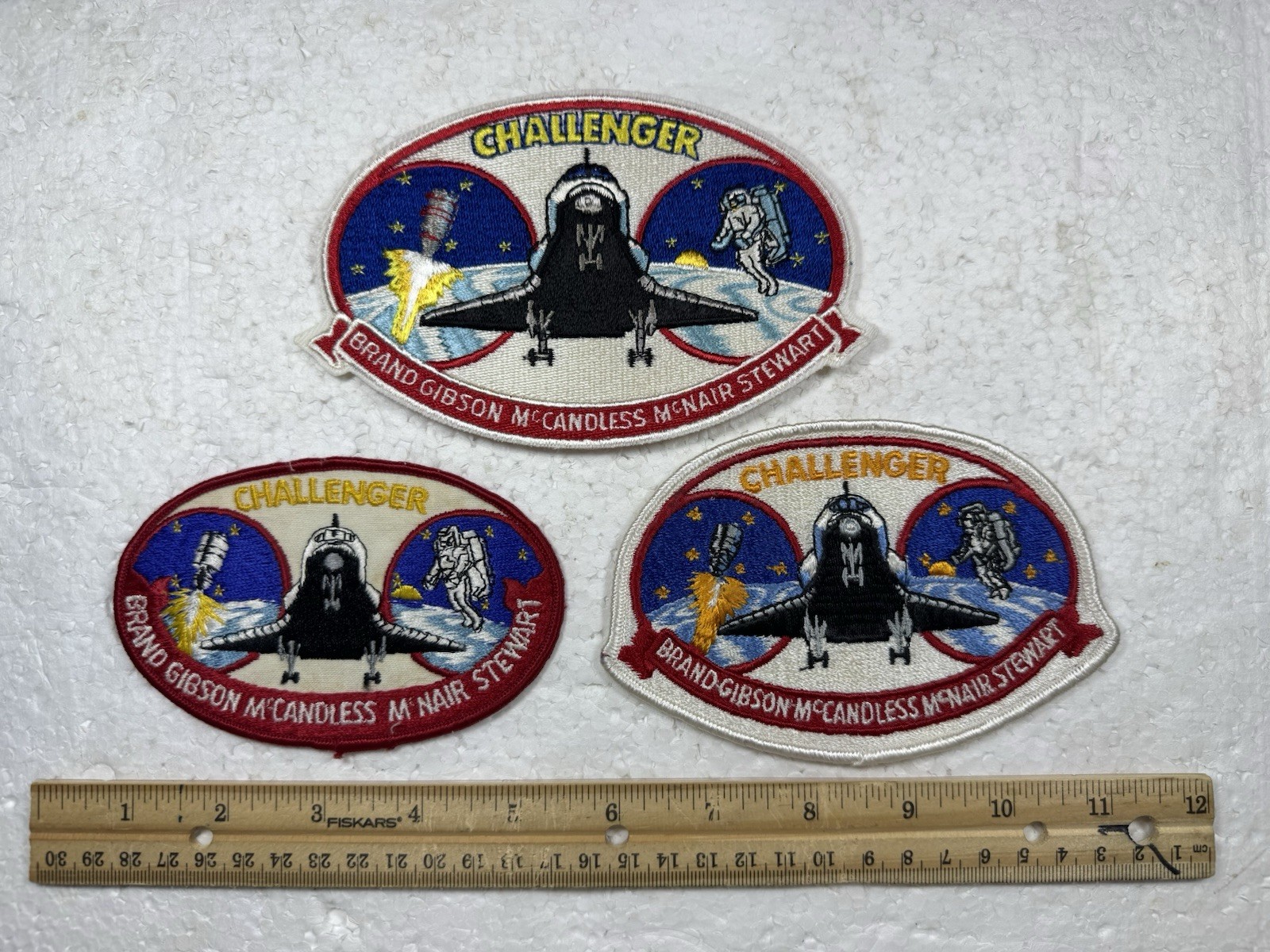 Lot Of 3 Different- Vintage NASA Space Shuttle Challenger STS - 41B Crew Patches