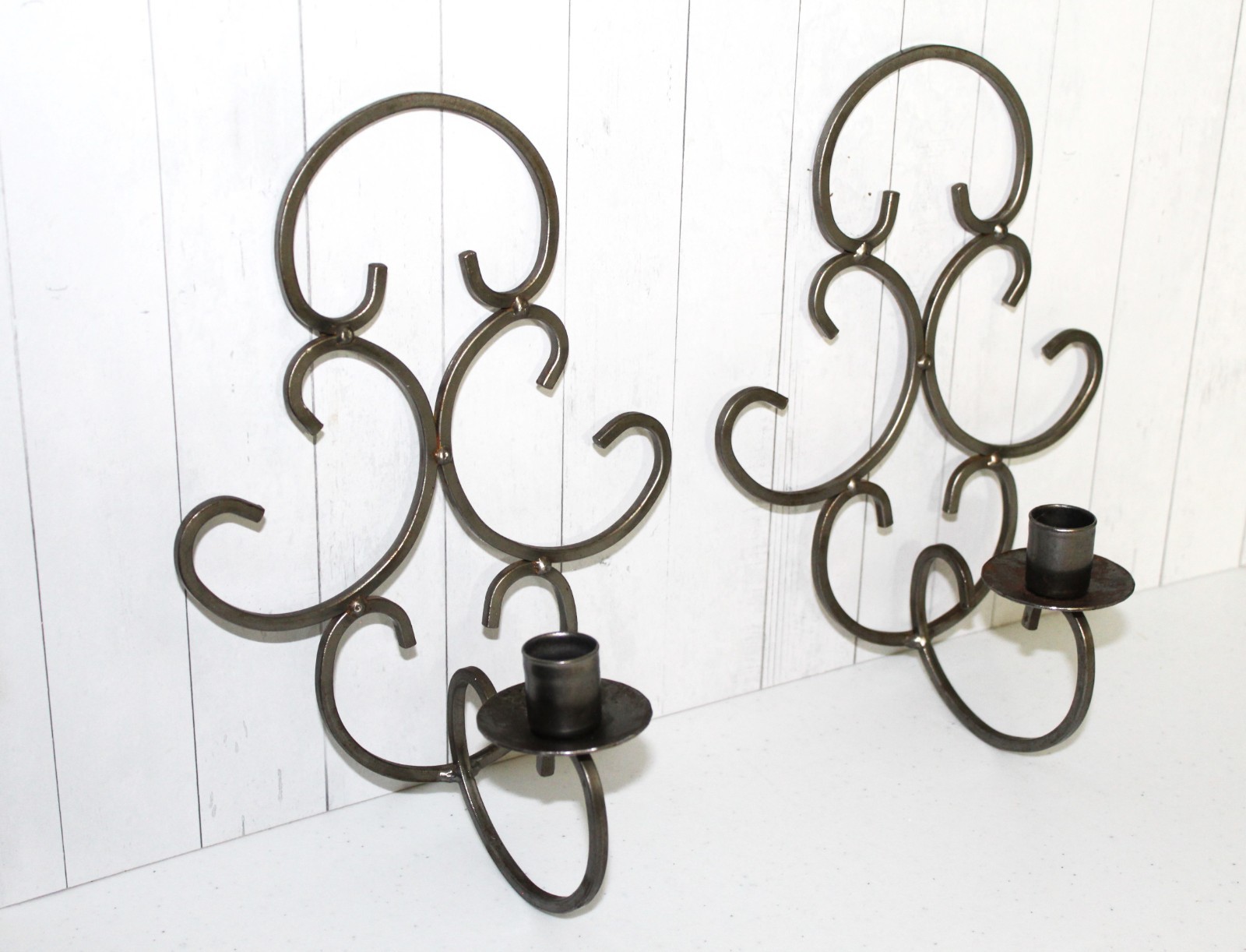 Vintage DALAGRUPPEN Wrought Iron Sconce Style Wall Mounted Candlestick Holder