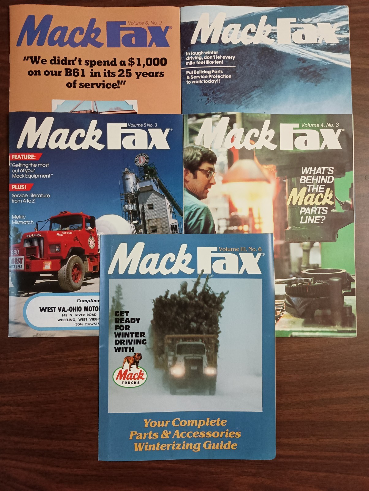 Vintage Mack Fax Advertising Brochure Lot Bulldog Truck