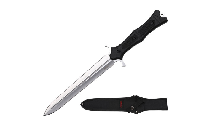 MTech USA Tactical Dagger Fixed Blade Knife Silver Combat Sheath 15 MTech USA Tactical Dagger Fixed Blade Knife Silver Combat Sheath 15