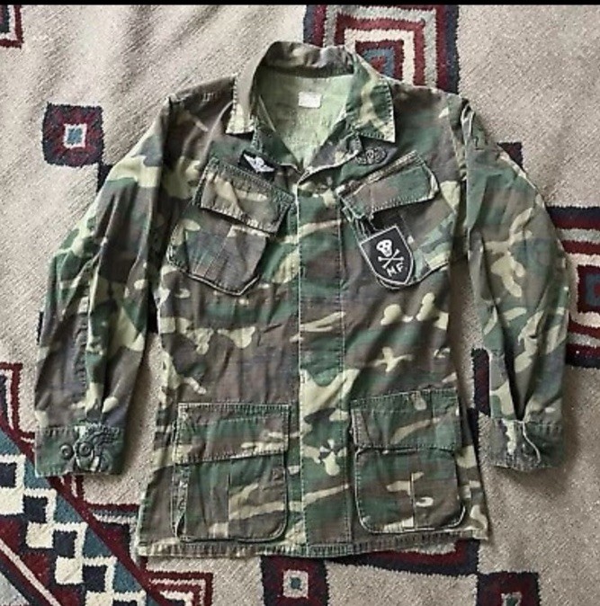 Vintage 60s Vietnam Mike Force Poplin Camo SFG (A) Military Jacket XS