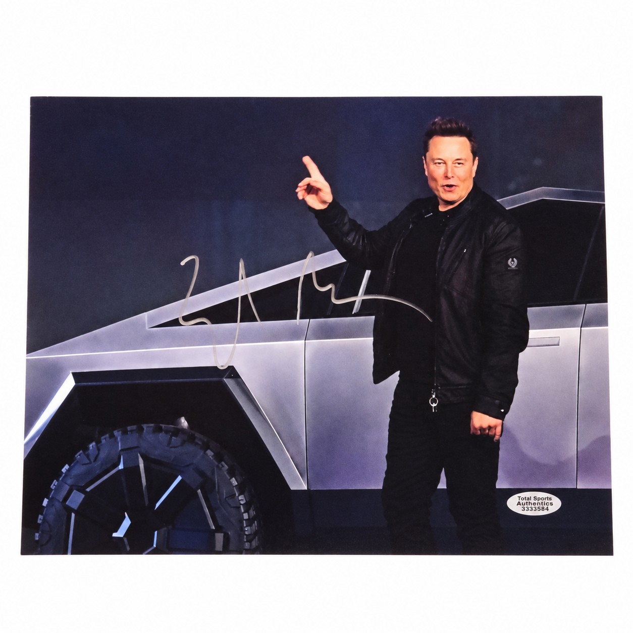 Elon Musk Space-X Tesla Signed Autographed Cybertruck Starlink Flying  Car Photo