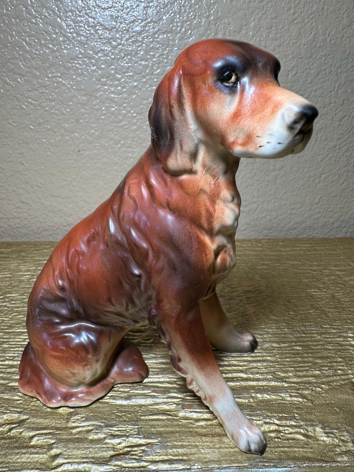 Vintage Arnat Irish Setter Porcelain Figurine 5.75 Inches Tall Collectible Dog