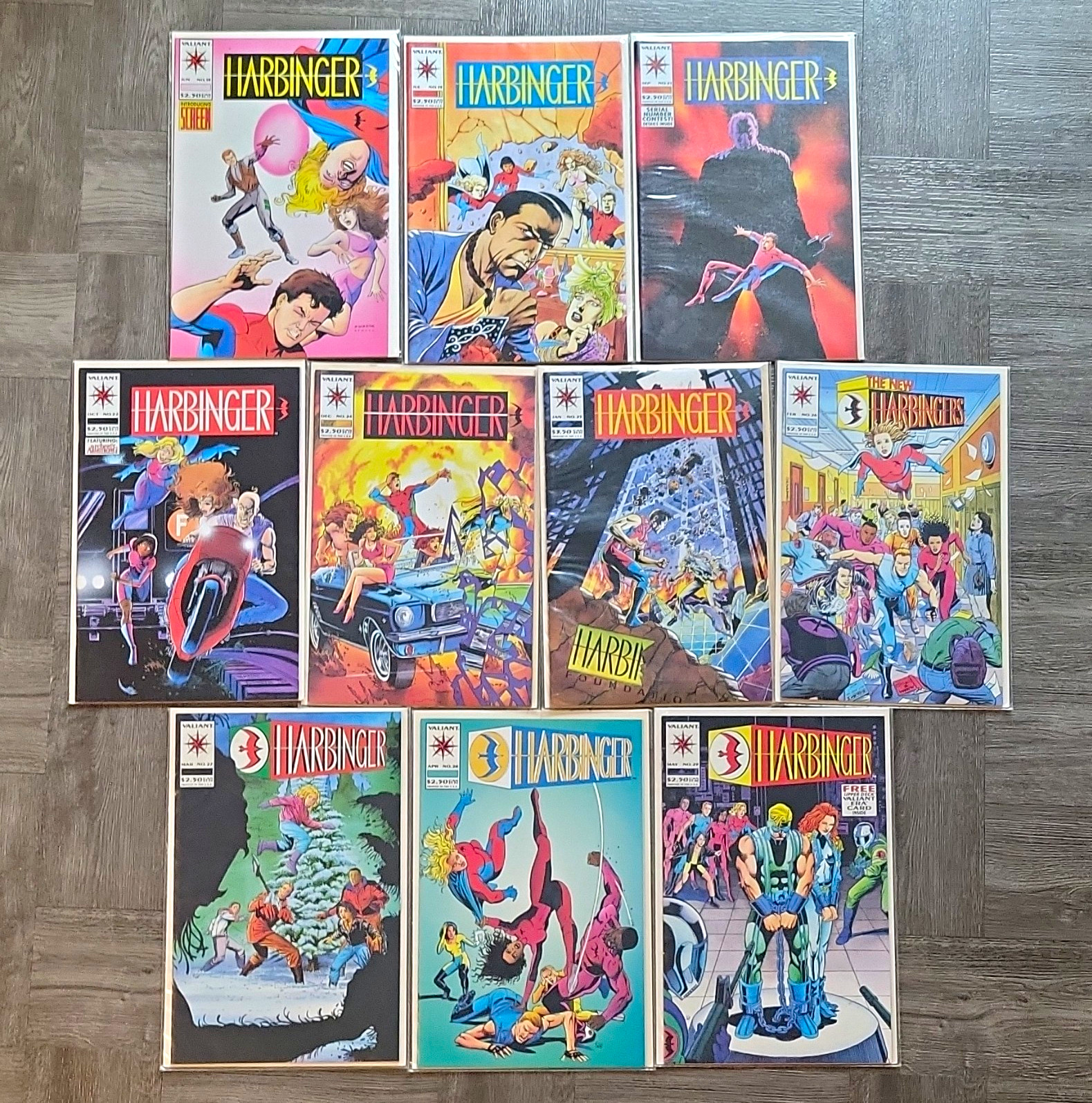 Harbinger Comics - Lot of 10 - #18, #19, #21, #22, #24-#29 - Bagged & Boarded Harbinger Comics - Lot of 10 - #18, #19, #21, #22, #24-#29 - Bagged & Boarded