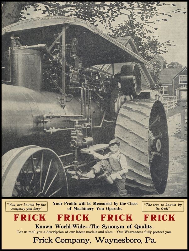 1911 Frick Company Traction Engine NEW Sign 24 x 30