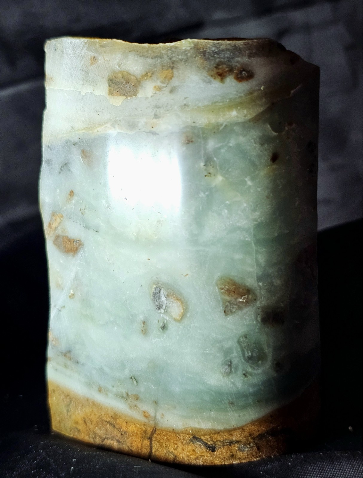 BC OCEAN PICTURE STONE — ONE-OF-A-KIND POLISHED DISPLAY SPECIMEN