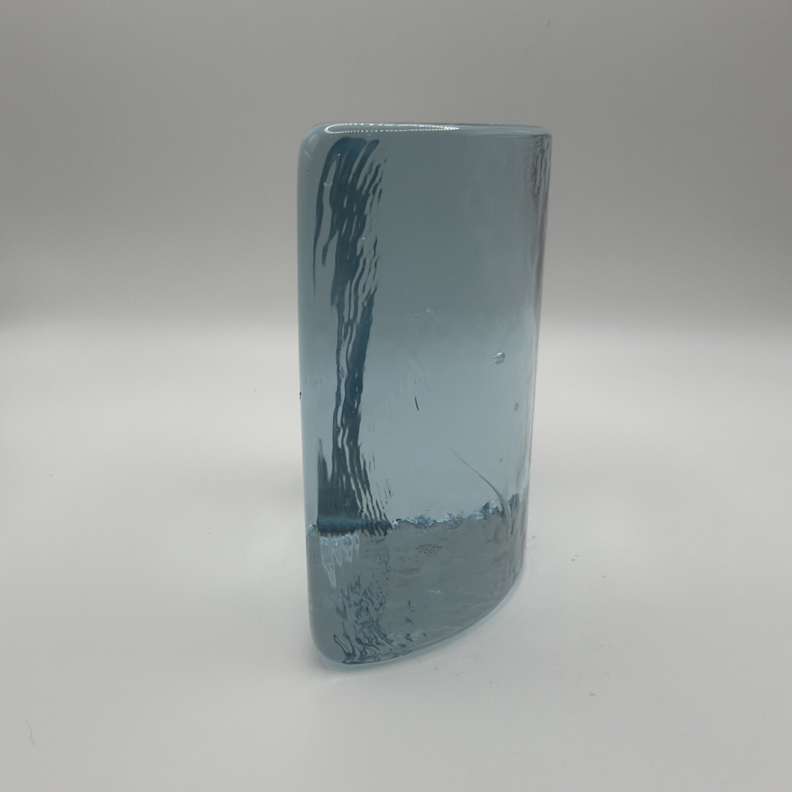 Vintage Blenko Art Glass Bookend Single Mid Century Modern MCM 1960s Ice Cube