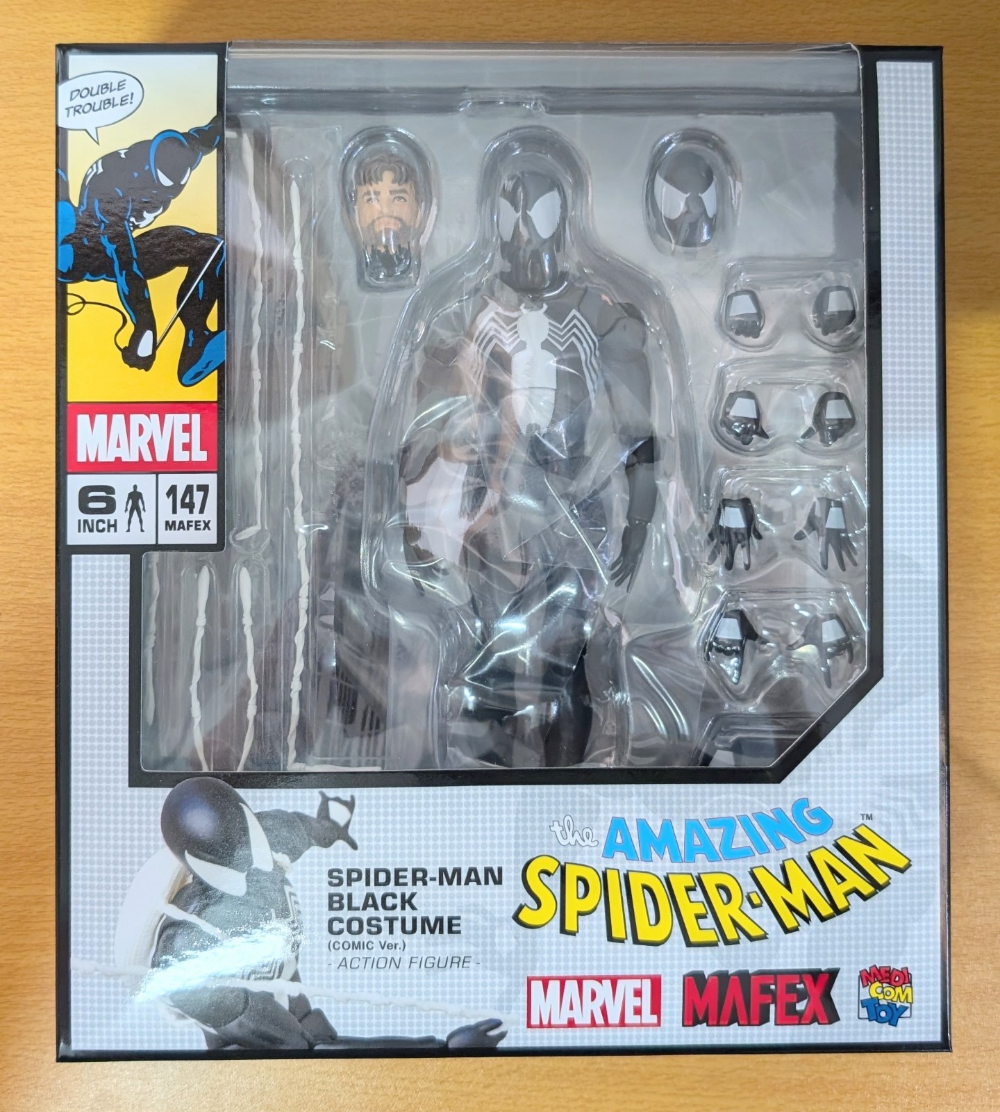 Symbiote Spider-Man Black Costume Comic Ver Action Figure MAFEX No.147