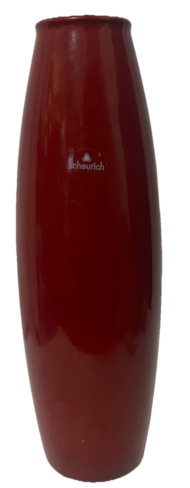 Scheurich Torpedo Vase Oxblood Red Clay Germany 16 Scheurich Torpedo Vase Oxblood Red Clay Germany 16