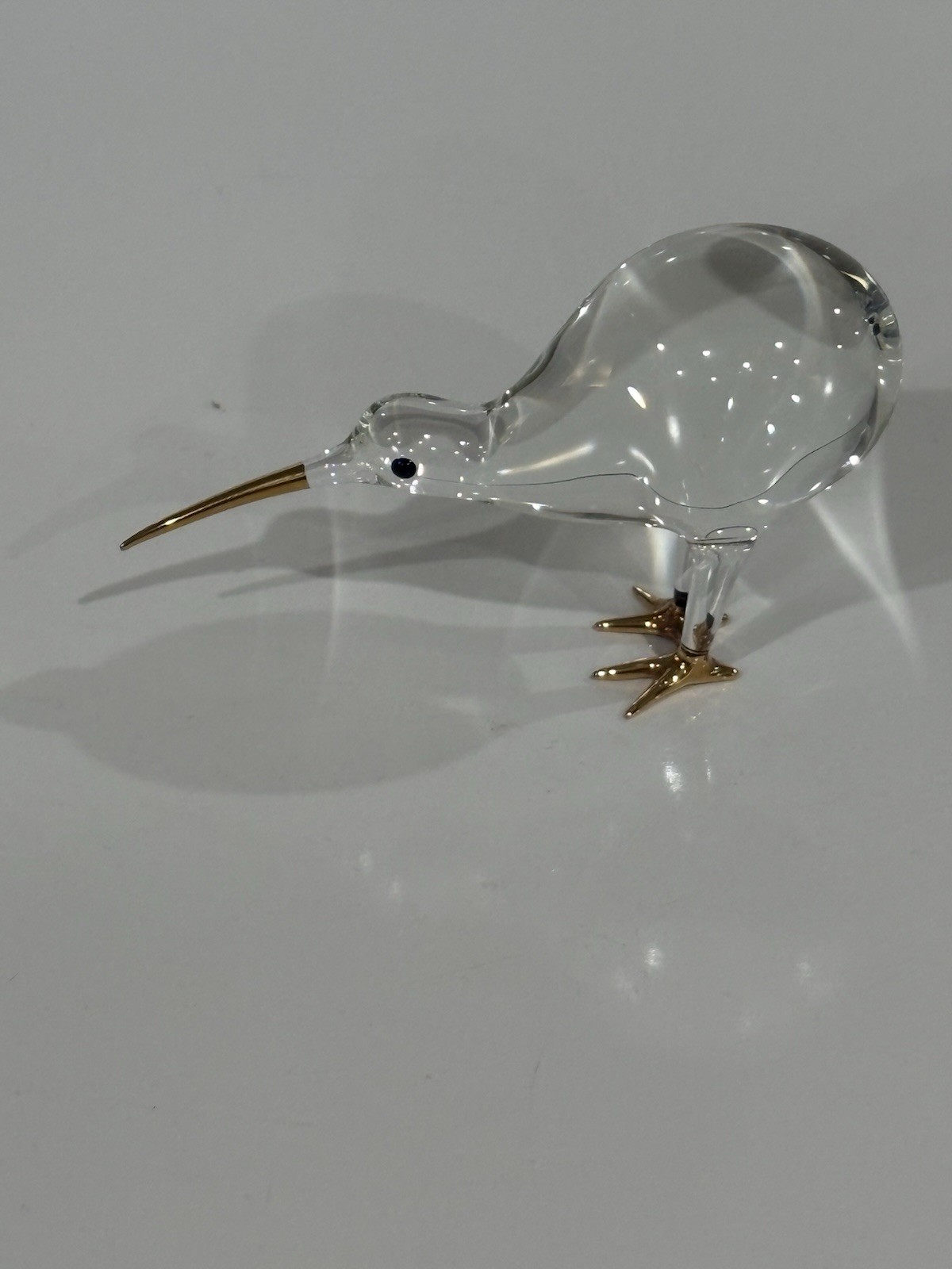 Vtg Barresque New Zealand KIWI Bird Figurine, W.B. Taylor In Crystal & 24k Gold Vtg Barresque New Zealand KIWI Bird Figurine, W.B. Taylor In Crystal & 24k Gold