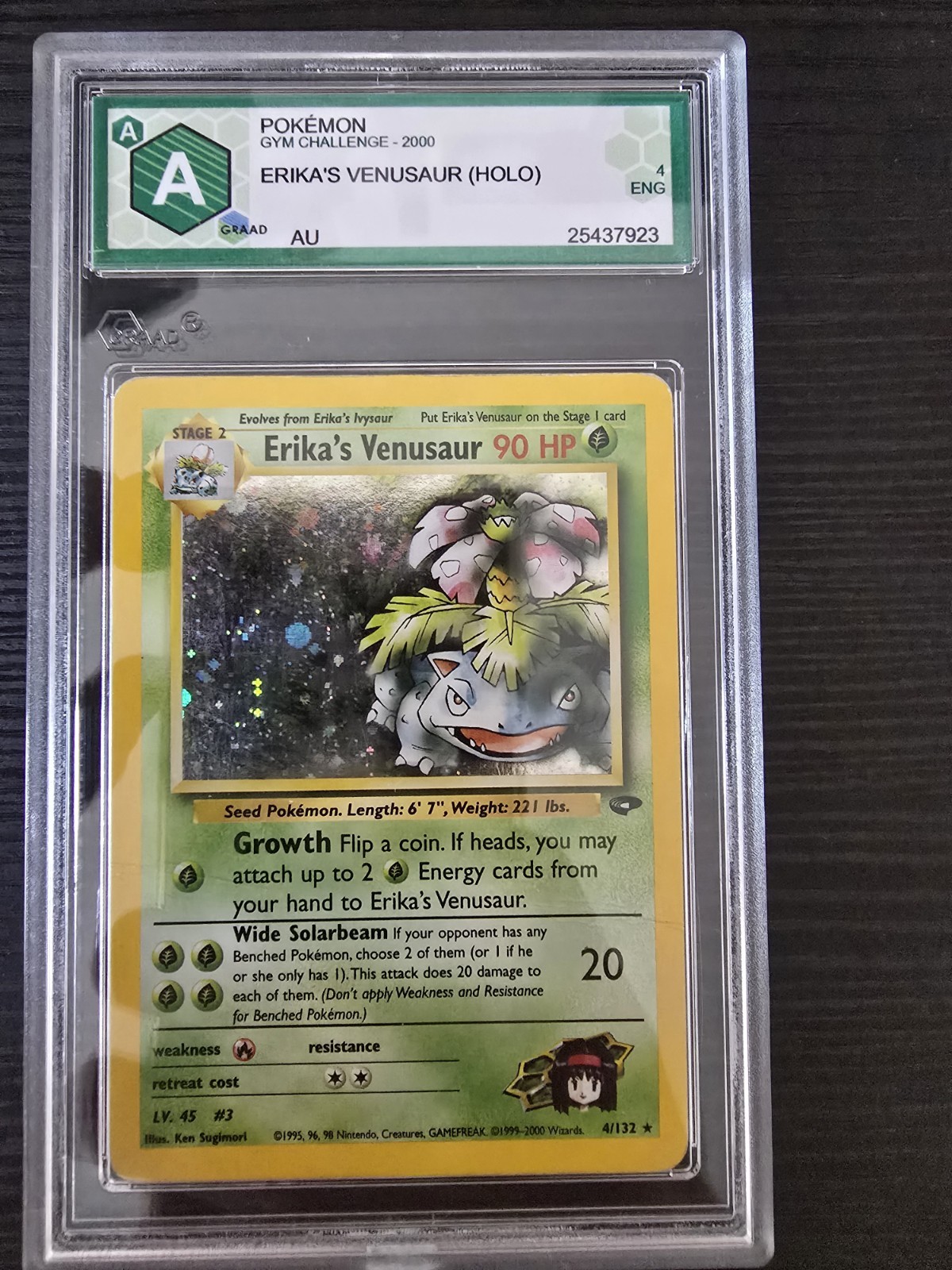 Erika\'s Venusaur Holo 4/132 Gym Challenge 2000 GRADE ENG\