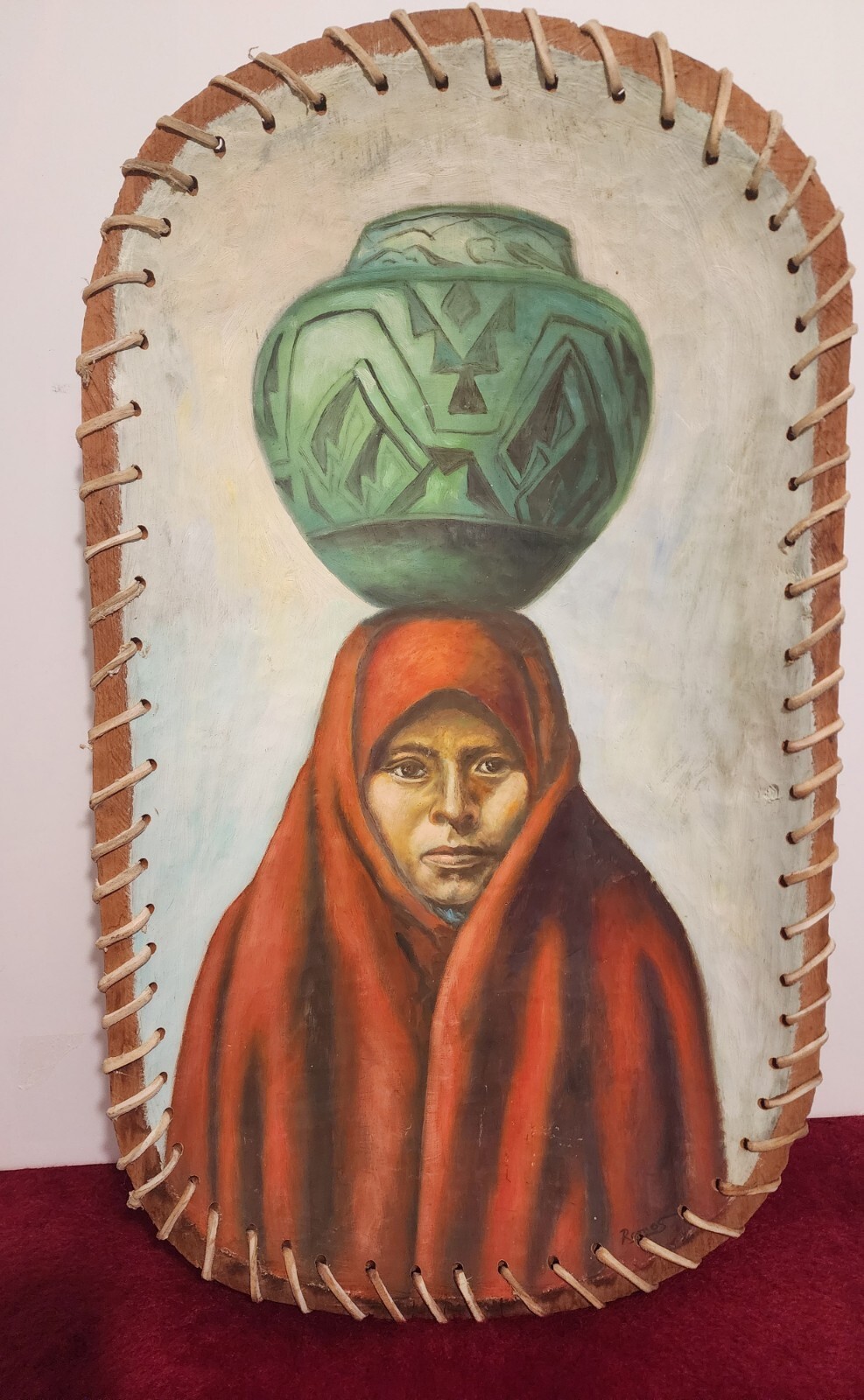 Native Mexican American Tribal Indigenous Zuni Woman Painting Native Mexican American Tribal Indigenous Zuni Woman Painting
