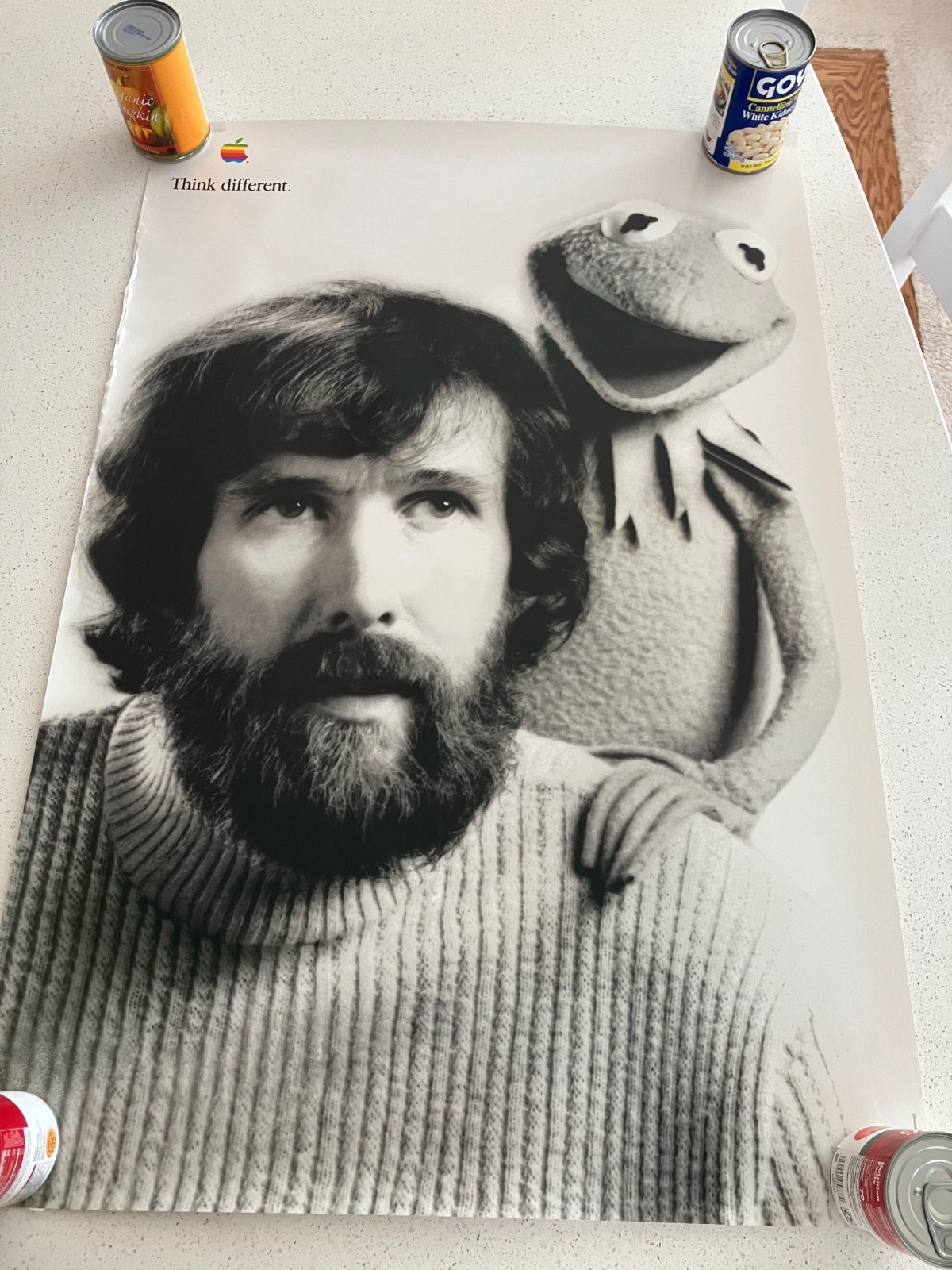 Apple Think Different 1998 Jim Henson Kermit Original 36x24 Poster Vintage