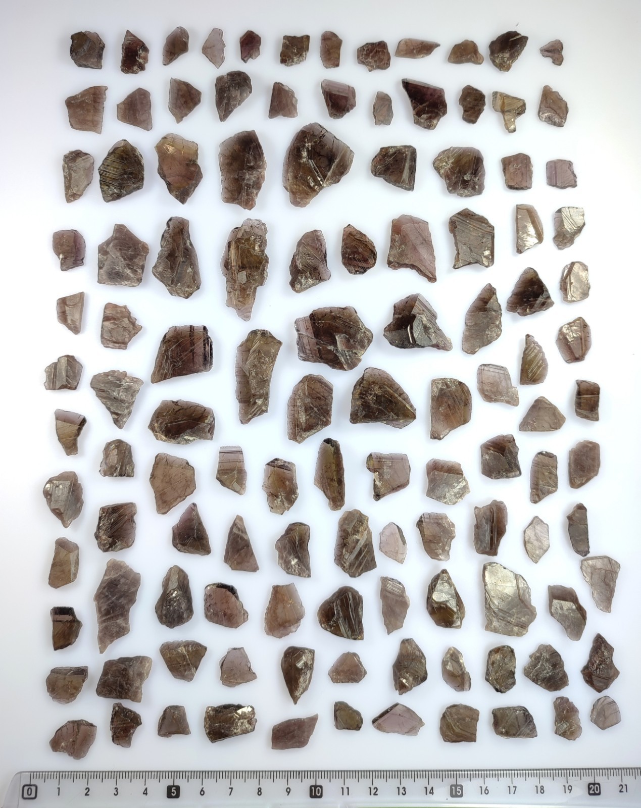 500-gm Natural Pleochroic Axinite Crystals Lot from Skardu Pakistan.