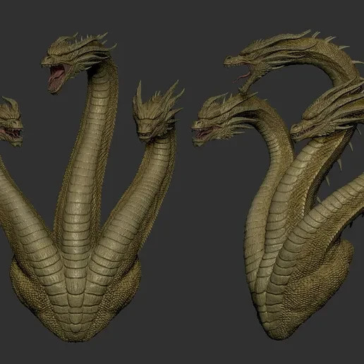 King Ghidorah Resin Bust Model Kit Unpainted/Unassembled