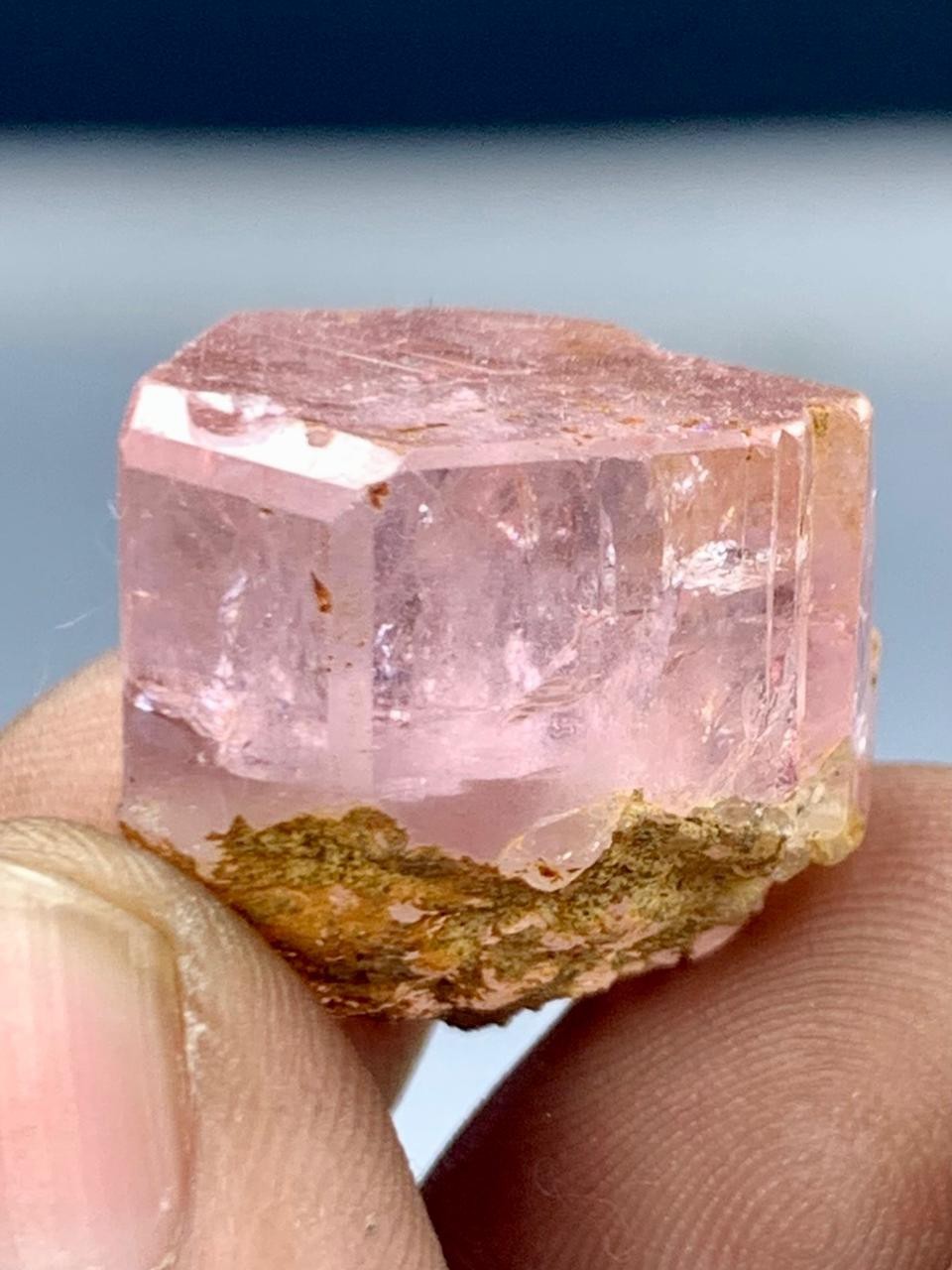 55 CT Beautiful Fluorescent Pink Apatite Crystal From Chumar Bakhoor Pakistan 