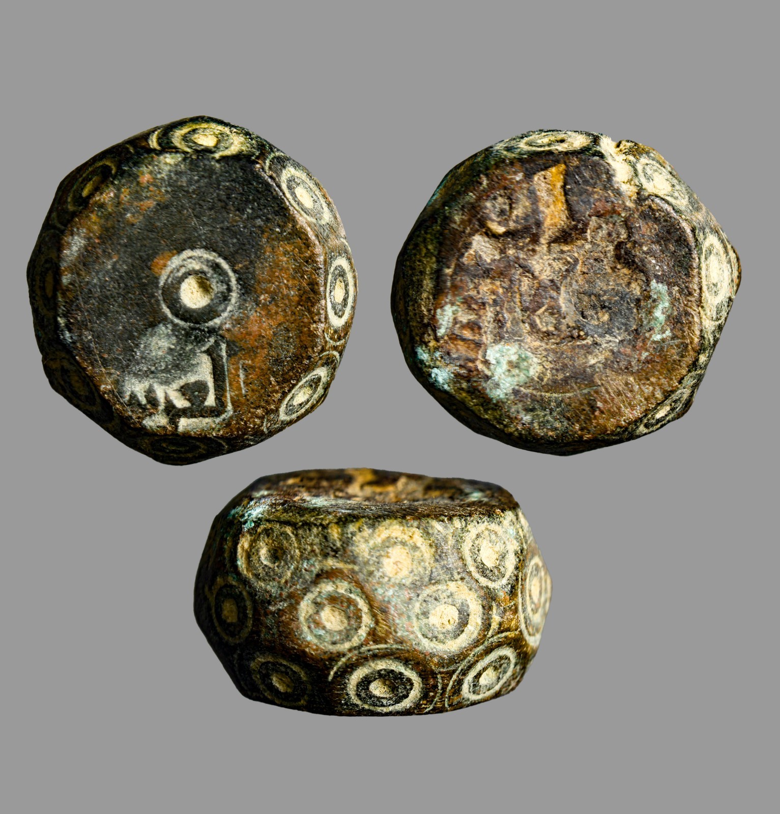 Ancient Early Islamic Umayyad Byzantine Bronze Weight 20.97g Kufic Countermark