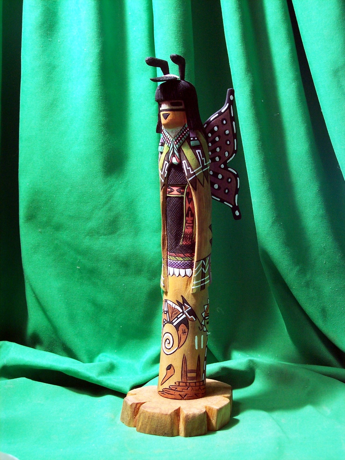 Hopi Kachina Doll - Butterfly Kachina by Wally Grover - Beautiful Hopi Kachina Doll - Butterfly Kachina by Wally Grover - Beautiful