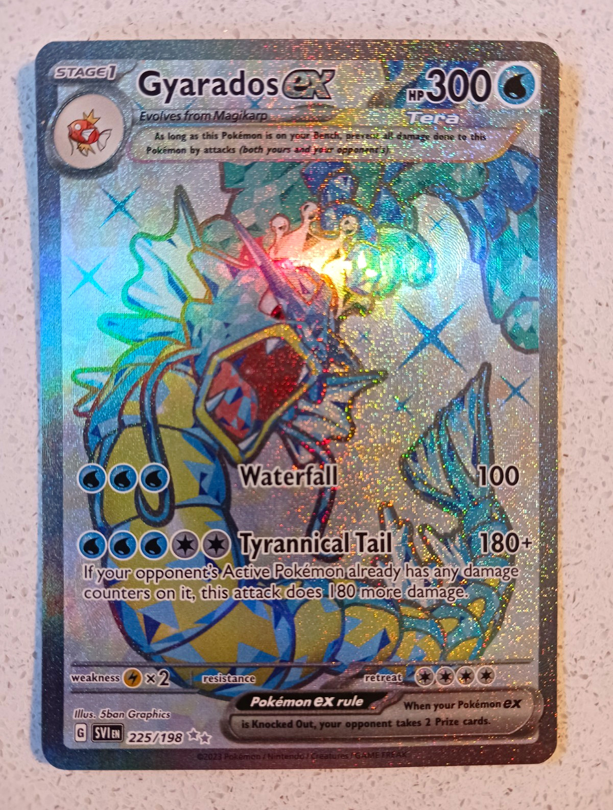 Pokémon TCG Gyarados ex 225/198 Scarlet & Violet Full Art Tera Ultra Rare Holo