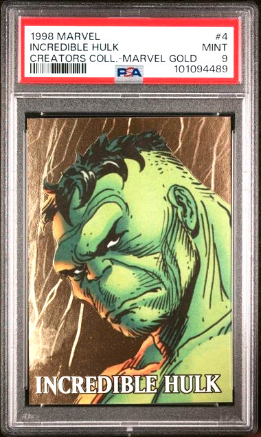 1998 Marvel Creators Collection Gold Hulk PSA 9 MINT (1 graded higher)