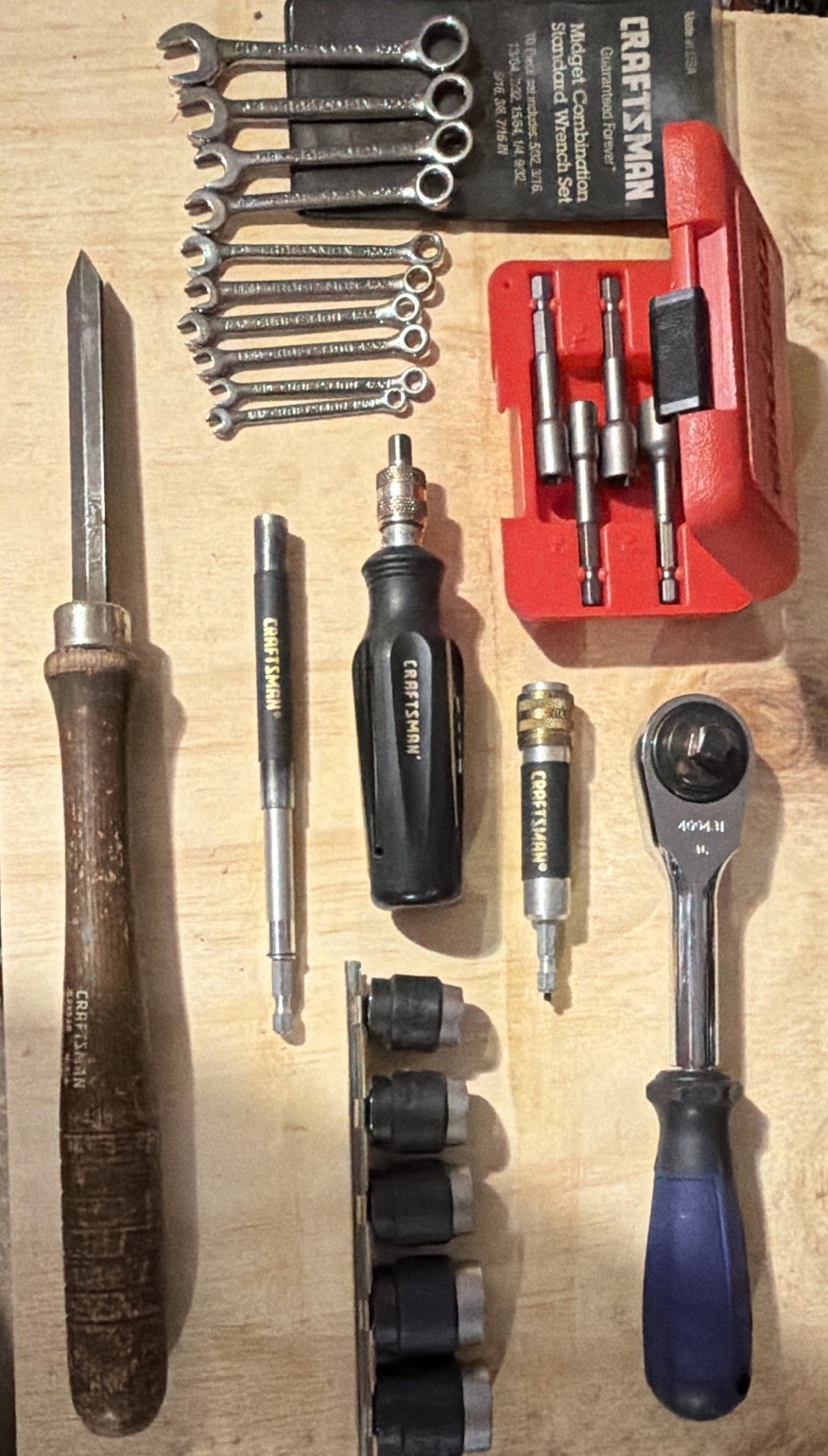 Vintage Craftsman Tool Lot with The Exception of A Lonely Extending Ratchet USA