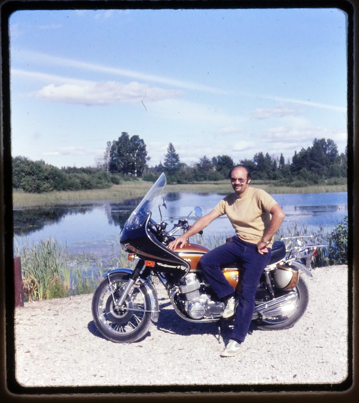 1970s Honda CB750 Four Vetter Windjammer II -  Stereo Realist slide #3007