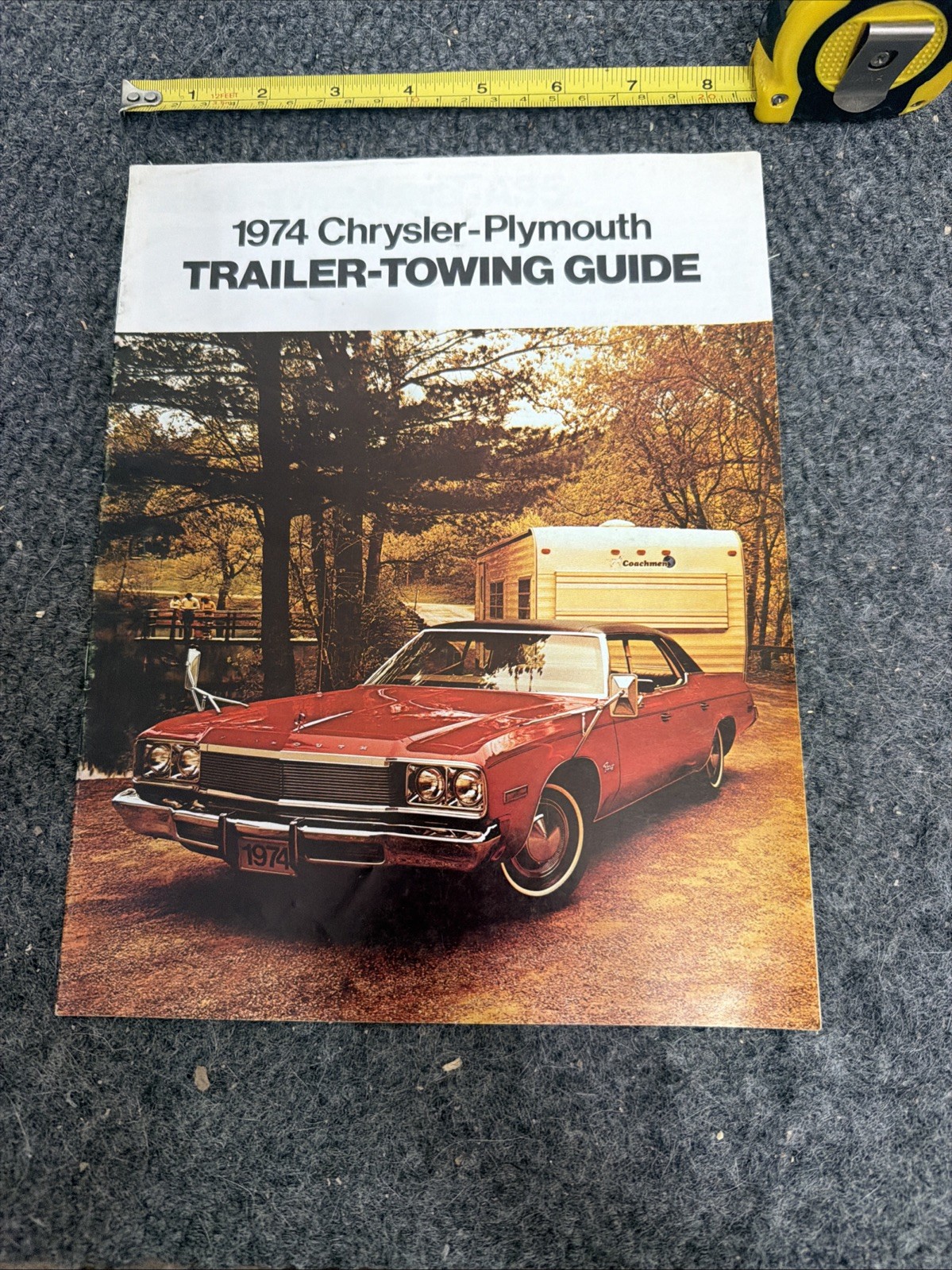 1974 Chrysler Plymouth Trailer-Towing Guide Sales Brochure Original 1974 Chrysler Plymouth Trailer-Towing Guide Sales Brochure Original