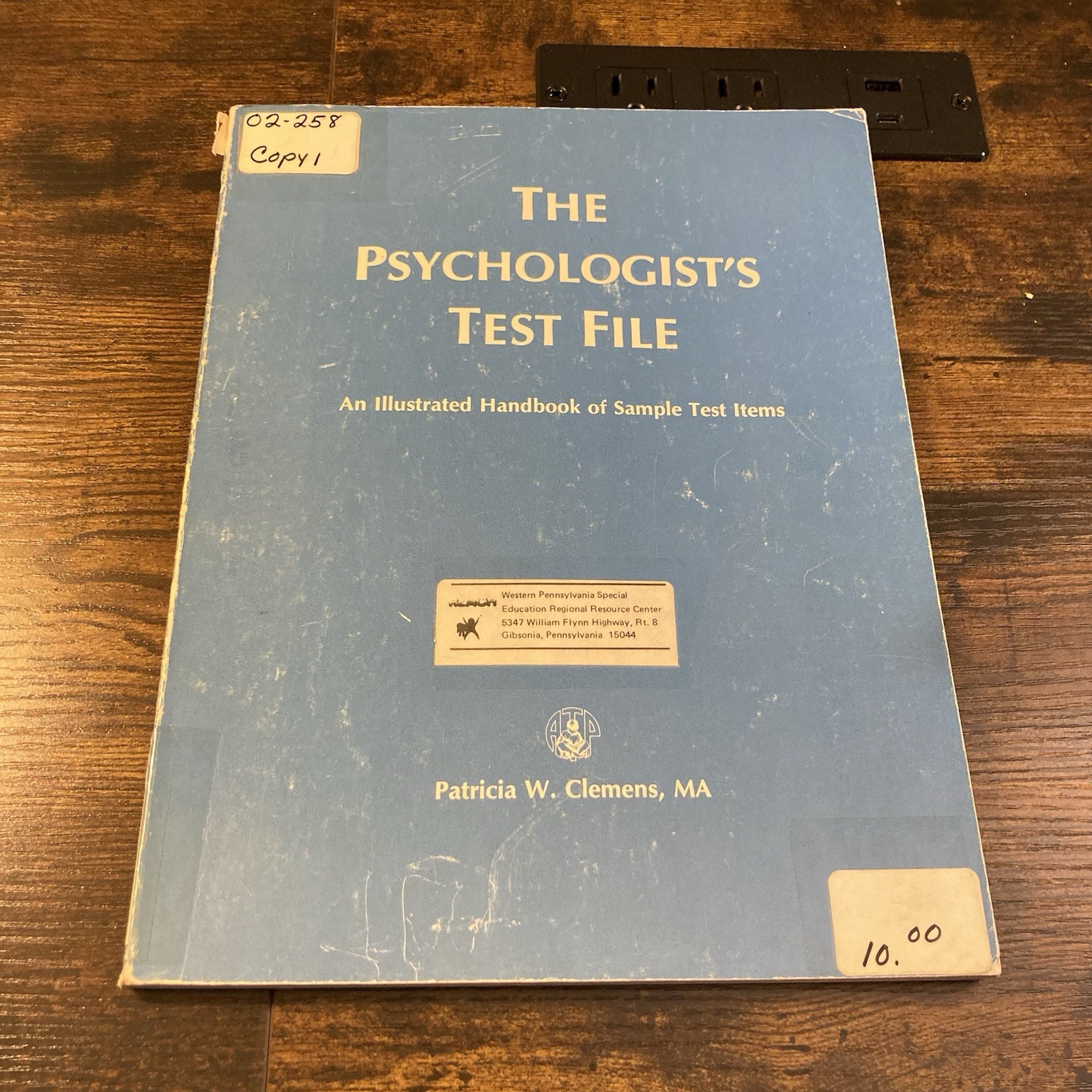 Psychologists Test File Clemens 1983 School Handbook Sample Items Assesments Vtg