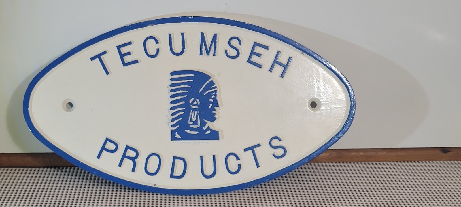 RARE VINTAGE TECUMSEH PRODUCTS CO. NOS CAST ALUMINUM SIGN RARE VINTAGE TECUMSEH PRODUCTS CO. NOS CAST ALUMINUM SIGN
