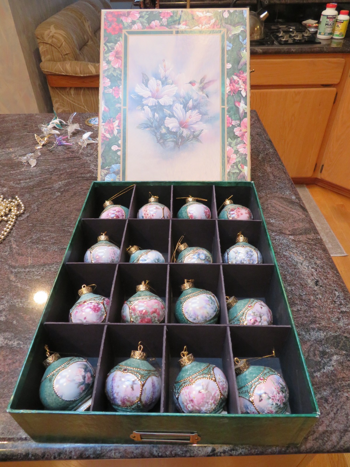 Lena Liu Treasury of Jeweled Hummingbird Ornaments Set of 16 Bradford Editions Lena Liu Treasury of Jeweled Hummingbird Ornaments Set of 16 Bradford Editions