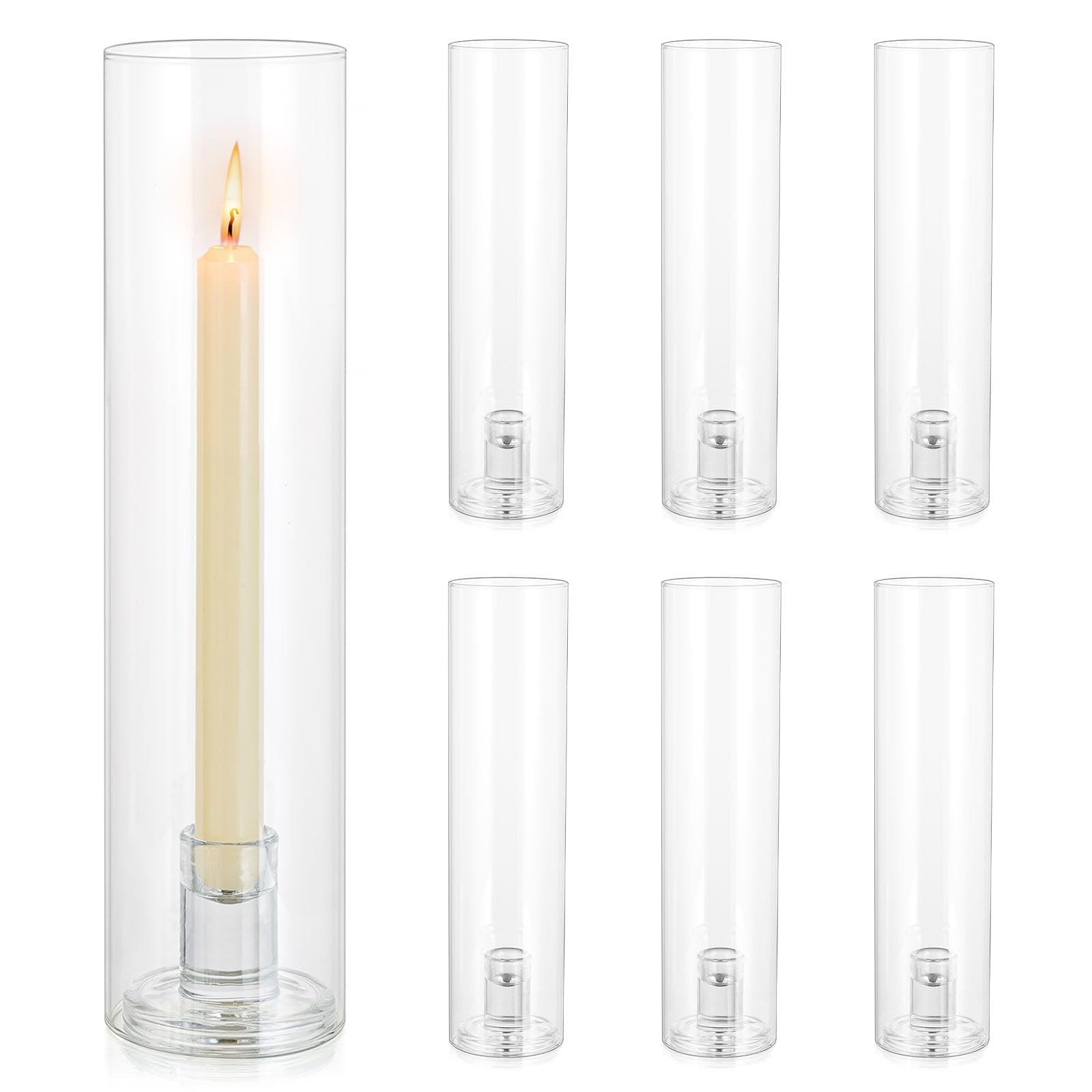 Inweder Hurricane Glass Candle Holders 11.8\