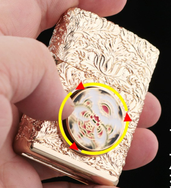 ZORRO Brass Deep Engraved Armor Kerosene Lighter, Windproof Pocket Lighter