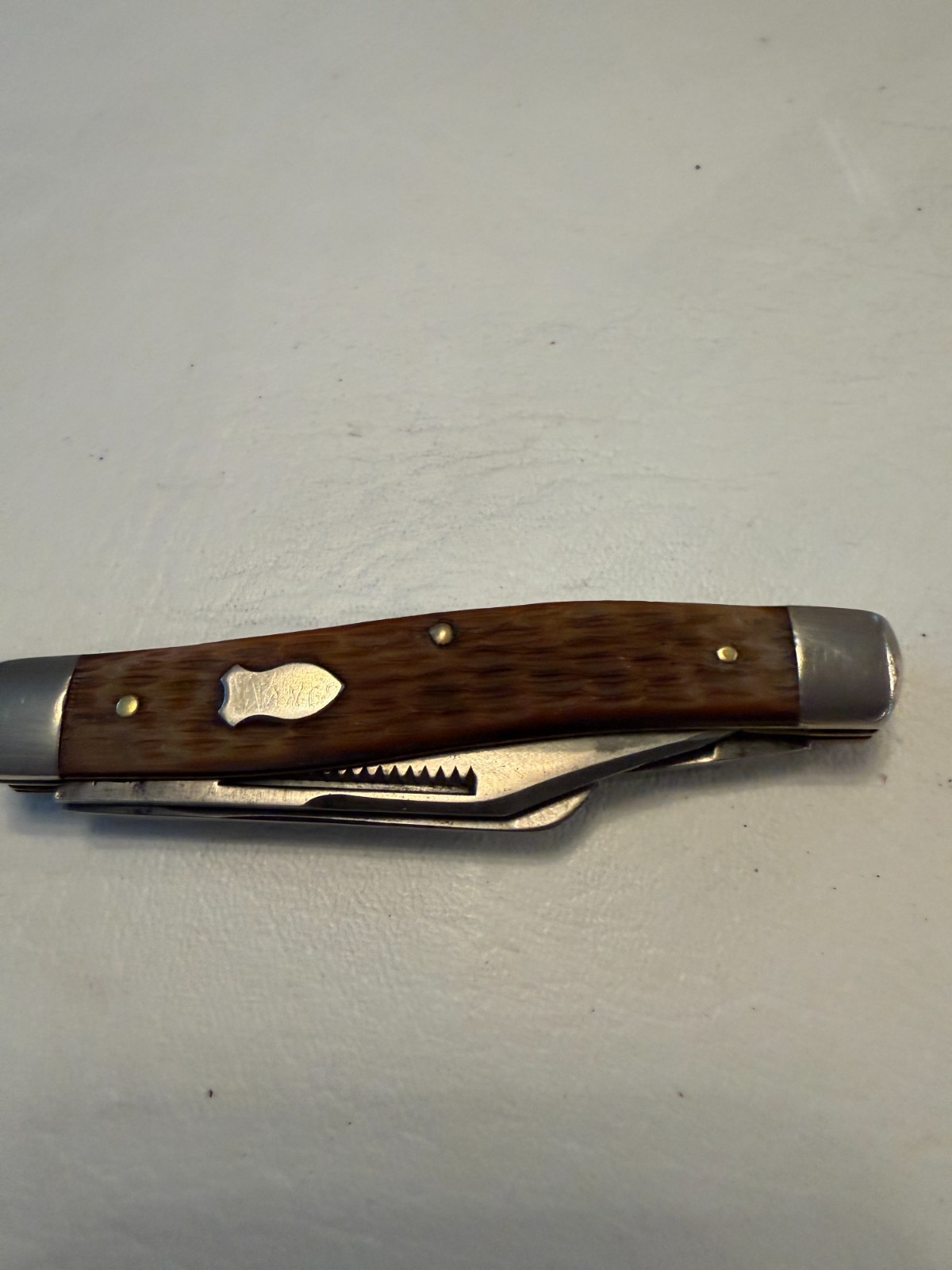 Vintage Schrade Walden NY USA #880 Three Blade Folding Pocket Knife