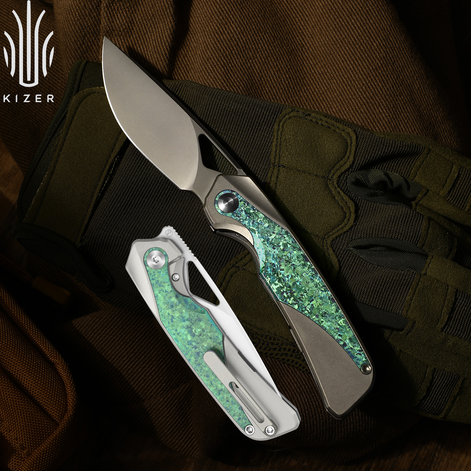 Kizer Topsail EDC Folding Pocket Knife M390 Blade Titanium Handle Ki3735A4 Kizer Topsail EDC Folding Pocket Knife M390 Blade Titanium Handle Ki3735A4