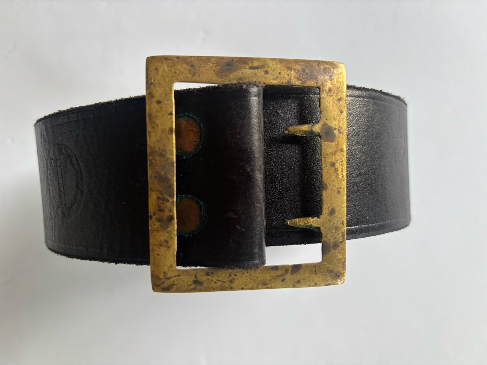 VINTAGE CONFEDERATE “GEORGIA” FRAME BUCKLE and BELT.   REPRODUCTION