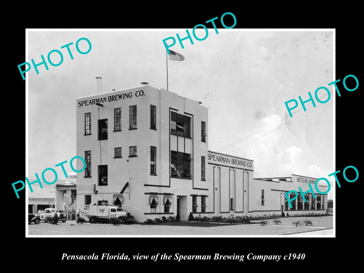 Pensacola Florida The Spearman Brewery Co c1940 Old Large Historic Photo
