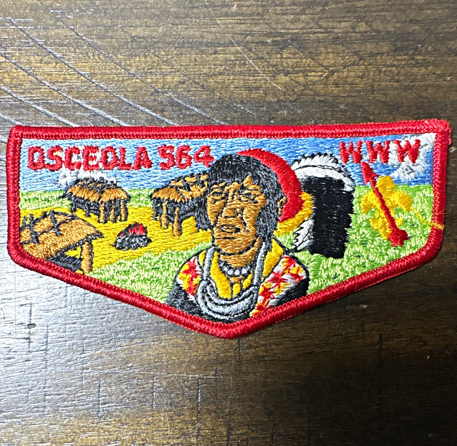 Vintage Osceola Lodge 564 S-6b OA Flap Patch Florida BSA Vintage Osceola Lodge 564 S-6b OA Flap Patch Florida BSA