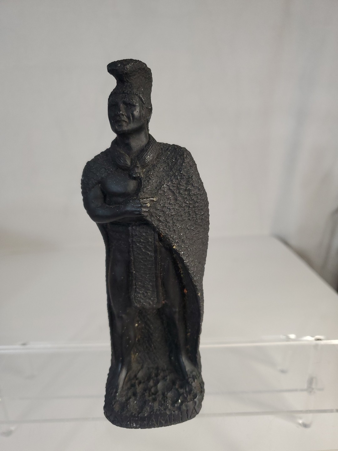 Vintage Black Coco Joe\'s Kamehameha Statue Hawaiian Lava Figure - 6\