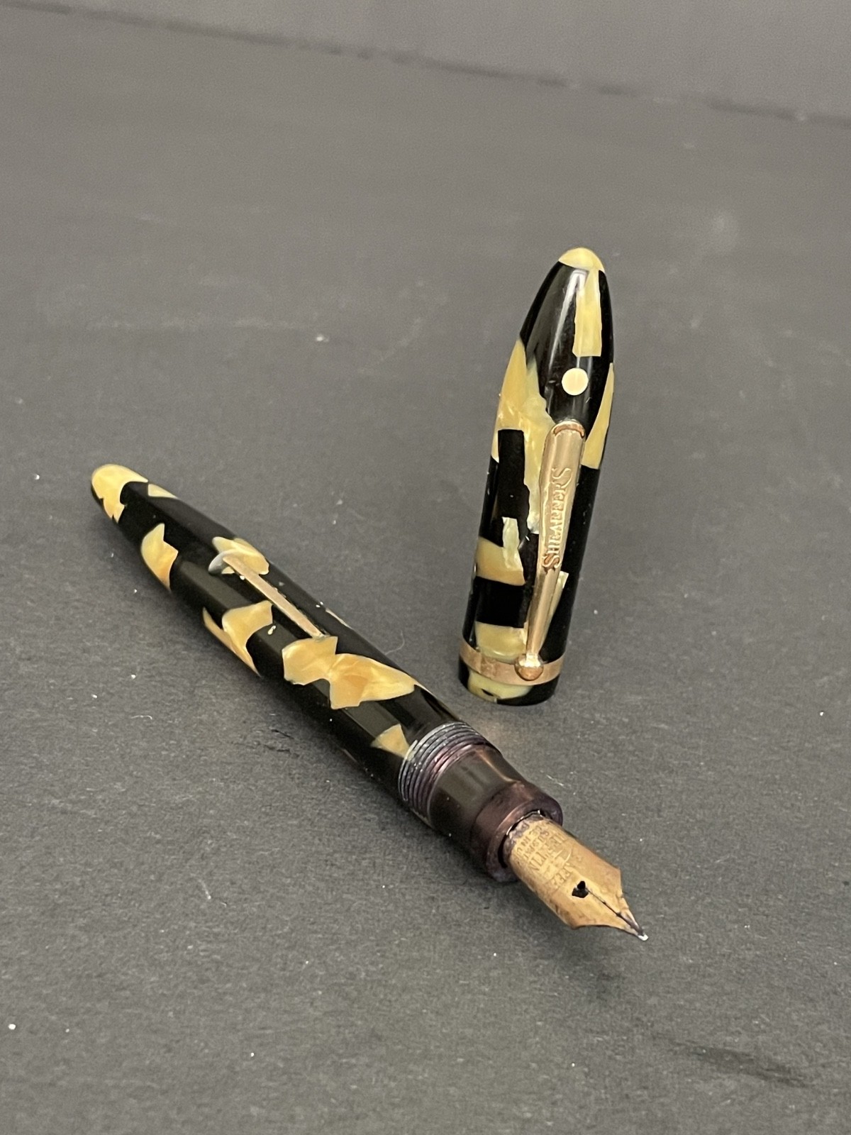 Vintage Sheaffer Lifetime Jumbo OS Balance Ebonized Pearl Fountain Pen 5 7/8 Vintage Sheaffer Lifetime Jumbo OS Balance Ebonized Pearl Fountain Pen 5 7/8