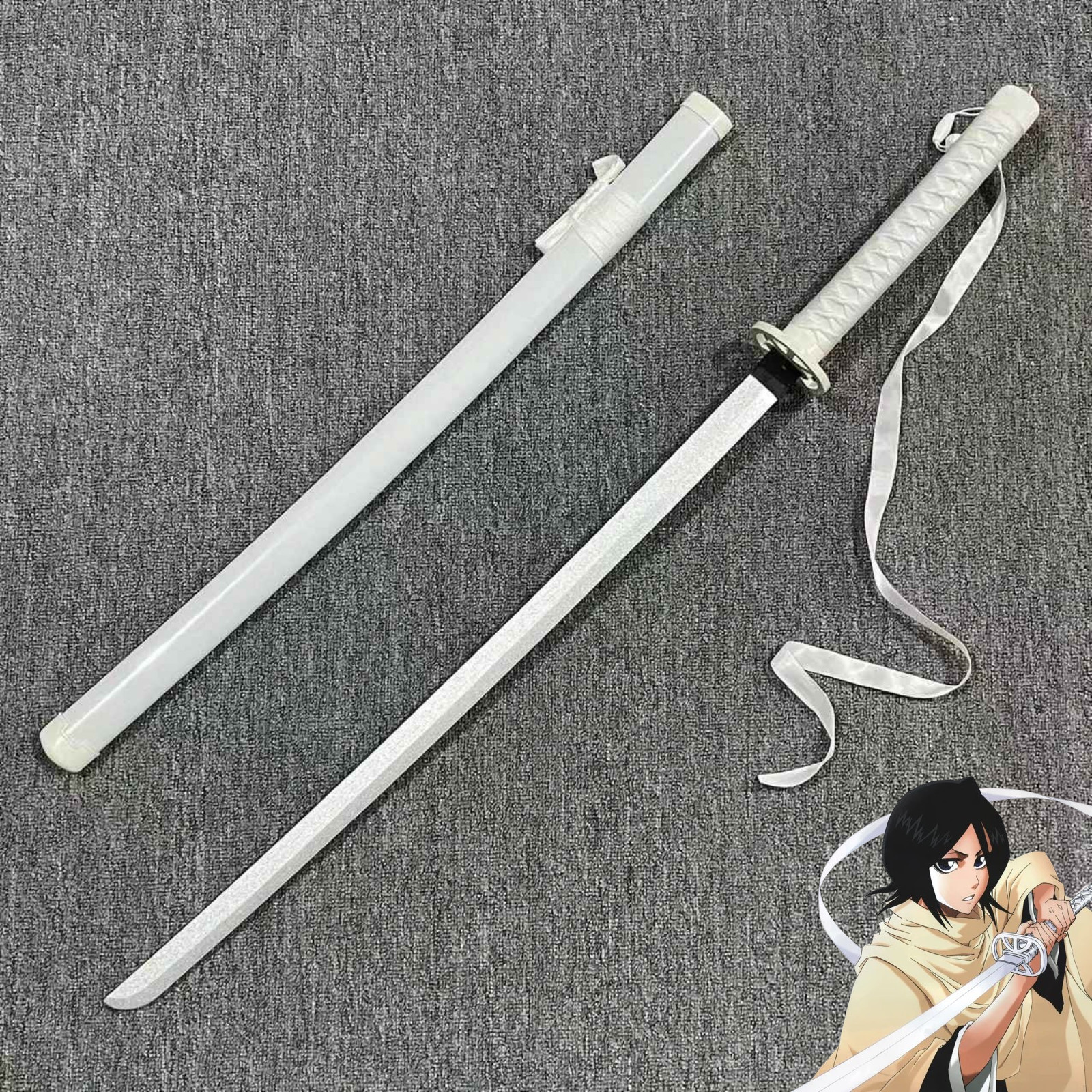 Rukia Kuchiki Sword Bleach Rukia White Sword Wooden Rukia Sword New 104cm - 40in Rukia Kuchiki Sword Bleach Rukia White Sword Wooden Rukia Sword New 104cm - 40in