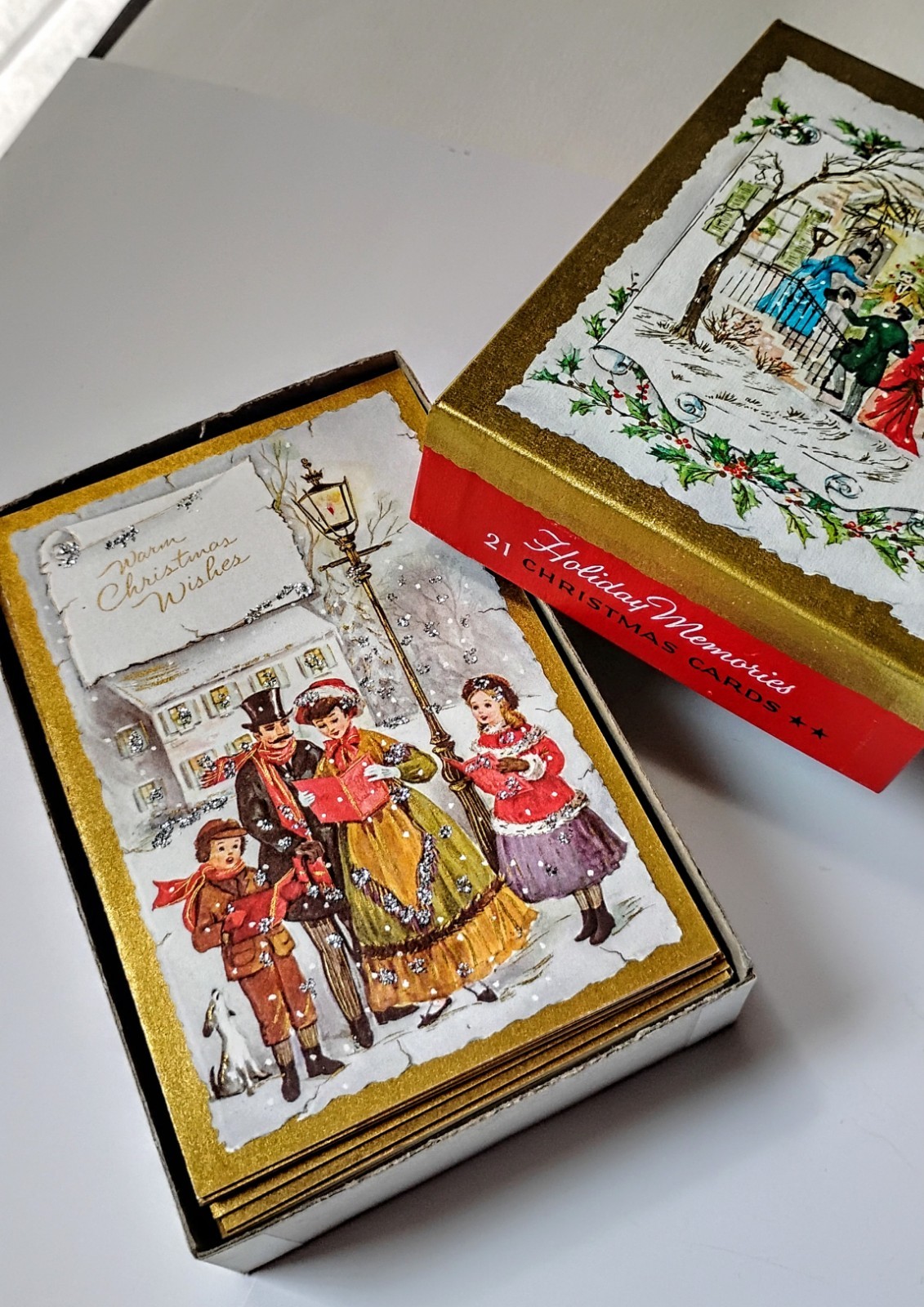 1950s Vintage 21 Holiday Greeting Cards wEnvs 4\