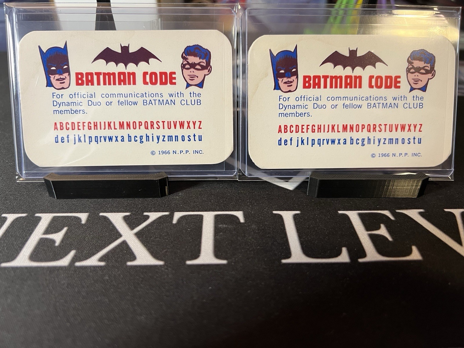 1966 N.P.P Official Batman Club Membership Card Vintage Batman Code x2 Cards 1966 N.P.P Official Batman Club Membership Card Vintage Batman Code x2 Cards