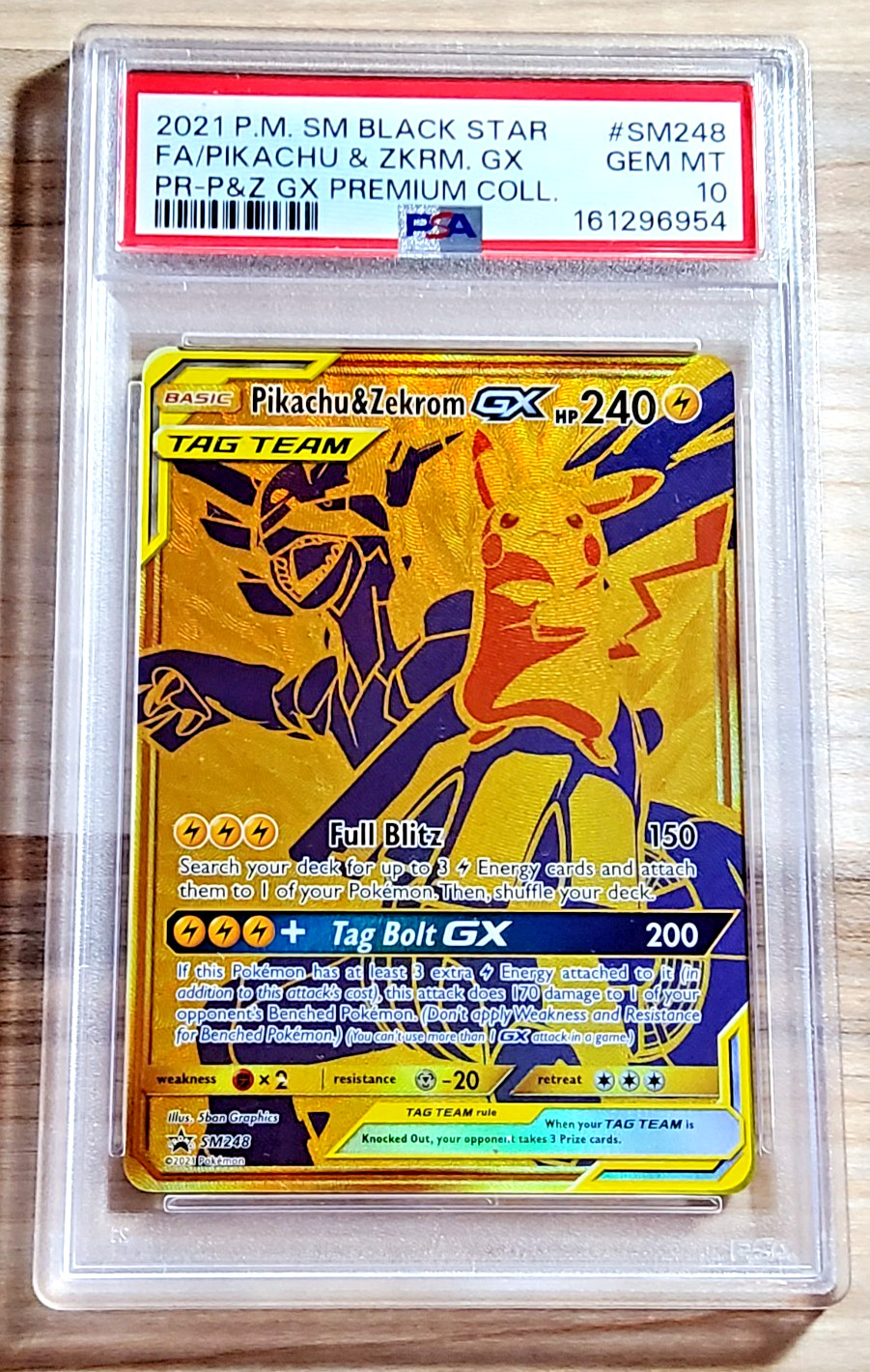 2021 Pokemon Tag Team PIKACHU & ZEKROM GX #SM248 Black Star Promo PSA 10 Gem 2021 Pokemon Tag Team PIKACHU & ZEKROM GX #SM248 Black Star Promo PSA 10 Gem